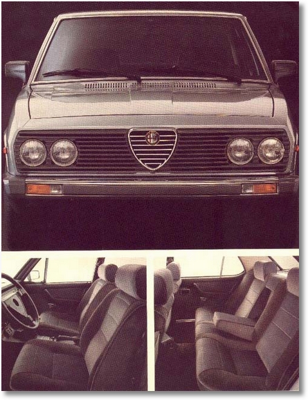 interior e frente Alfa 2300 Ti4 1985 - 1986