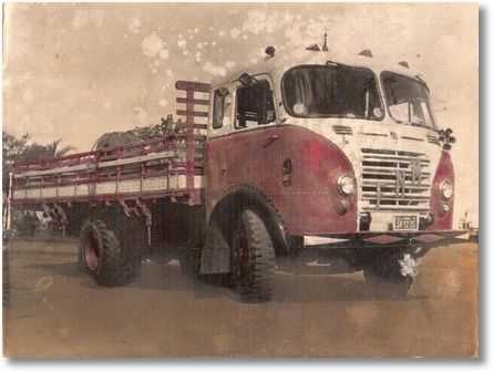 Ivo Macedo (Genesio) FNM D9500 1957 carregado com o truk de arrasto
