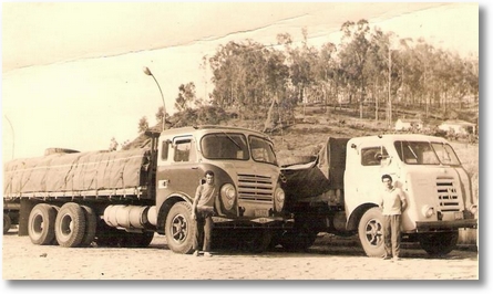 FNM Brasinca 59 - Saul Moreira e FNM D11000 64-Jovino de Paula. Aparecida do Norte 1970 - Prop